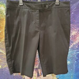Jones New York Black Tailored Bermuda Shorts